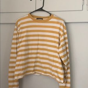 Brandy Melville yellow strip long sleeve